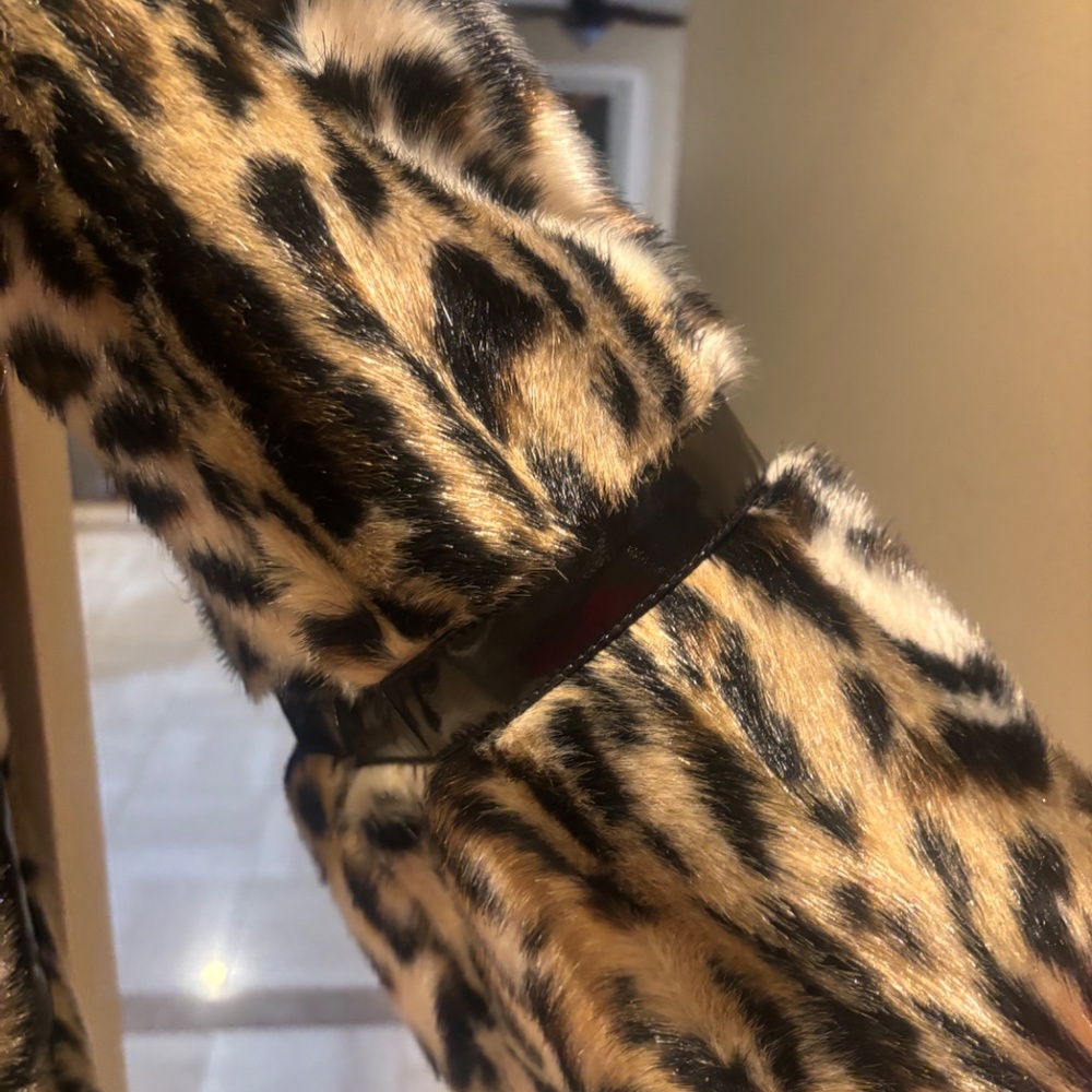 Faux Leopard Jacket with 3/4 sleeve Laundry by Shelli Segal size Small - Picture 6 of 6